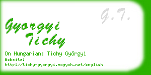 gyorgyi tichy business card