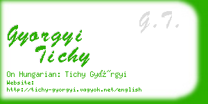 gyorgyi tichy business card